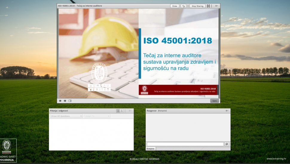 Održan webinar za ISO 45001:2018 interne auditore